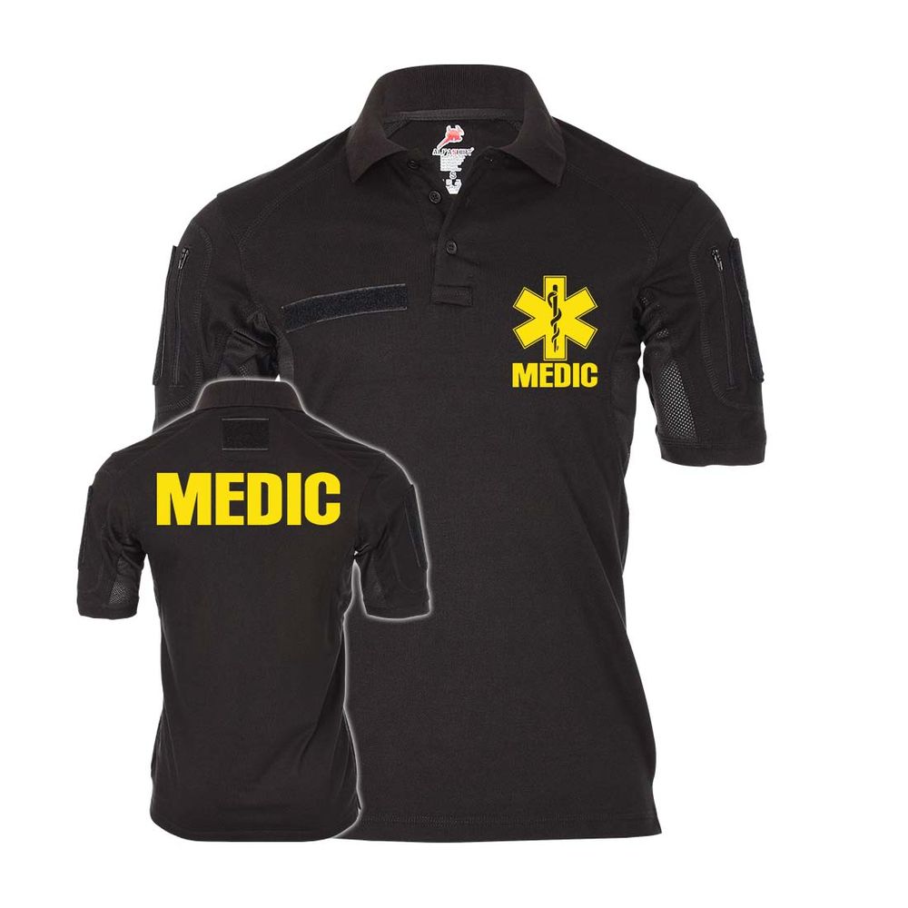 Tactical Poloshirt Alfa Medic Notarzt Arzt Lebensretter Held Medic #32945