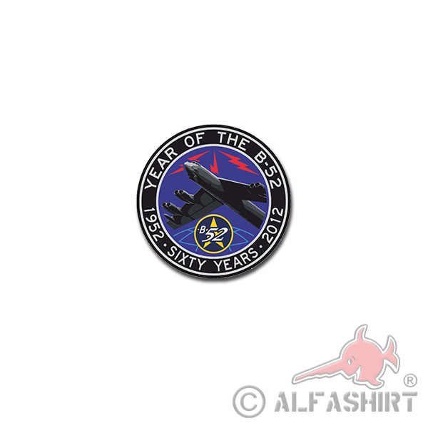 Sixty years B52 Bomber Sticker Sticker Strategic Bomber 7x7cm # A4258