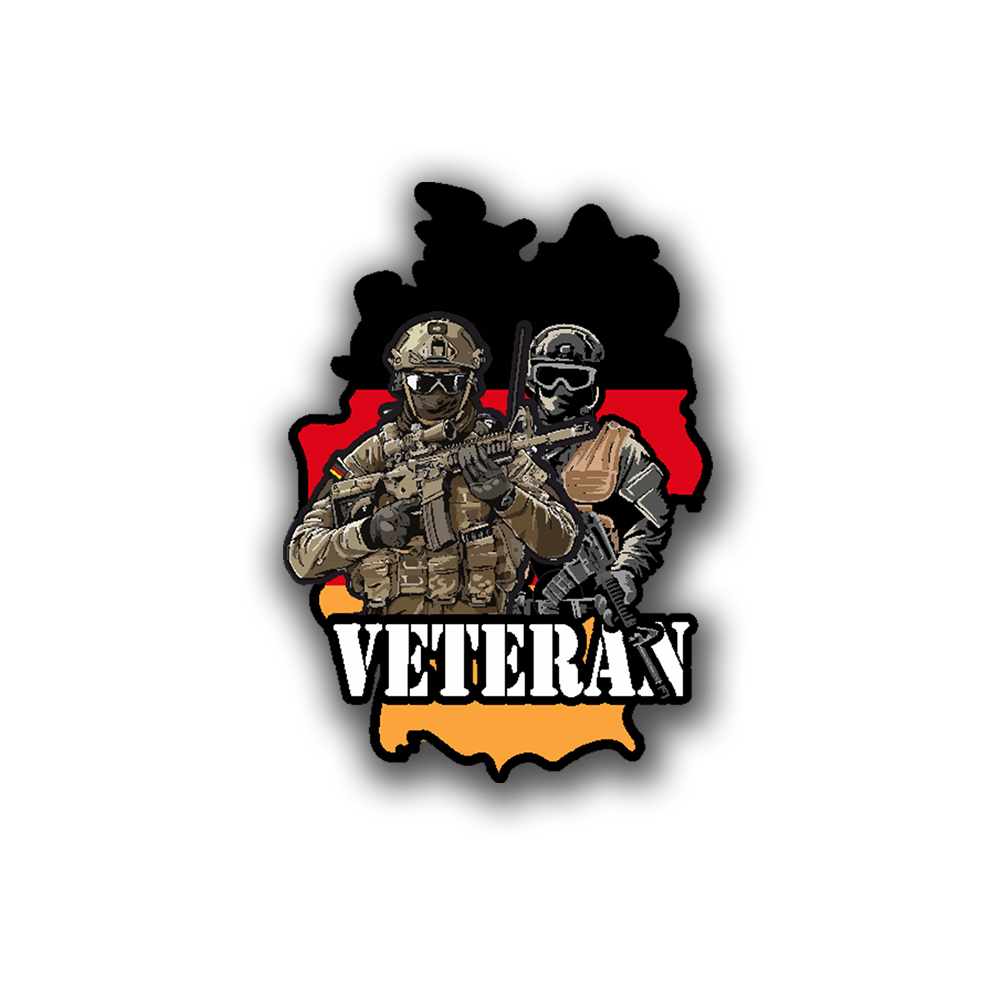 Bundeswehr Veteranen ISAF Bundeswehr Veteran Soldat  12cm x 8,5cm#A6627
