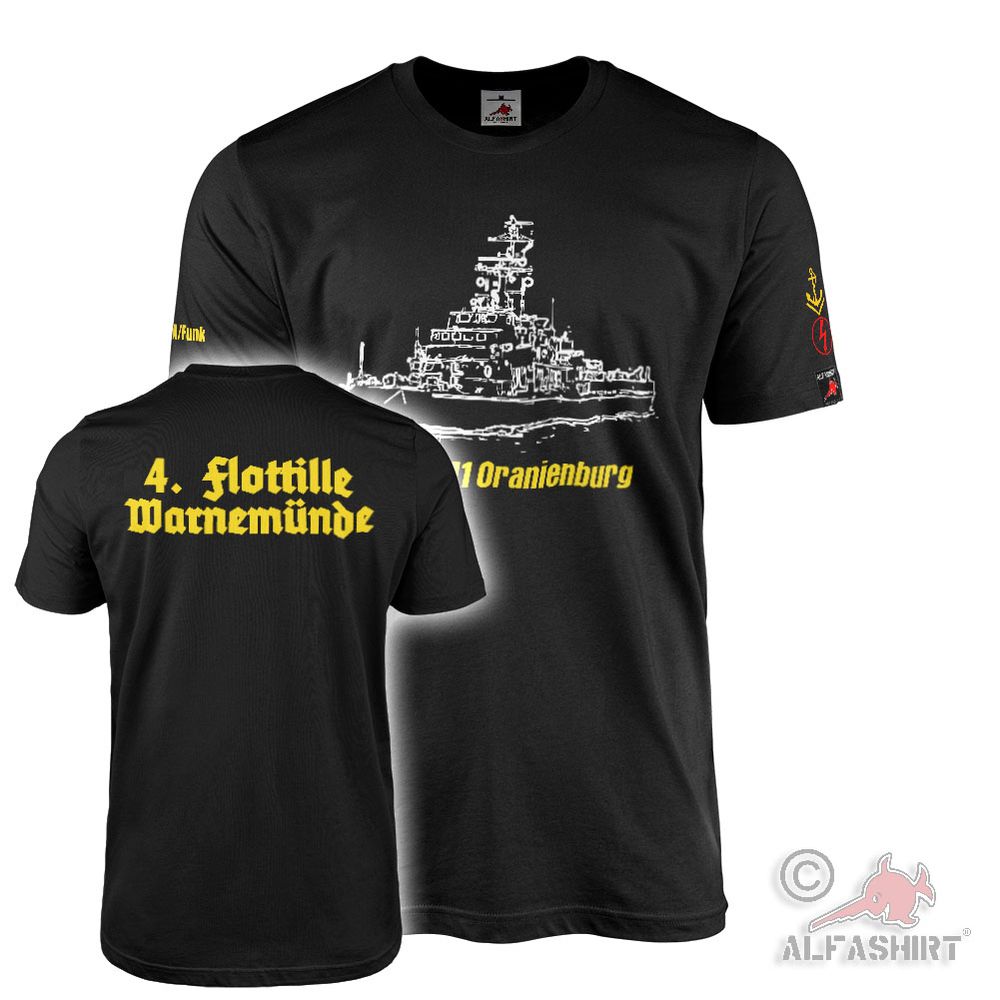 T-Shirt MSR 341 Oranienburg 4 Flotilla Warnemünde Ship DDR Volksmarine #46226