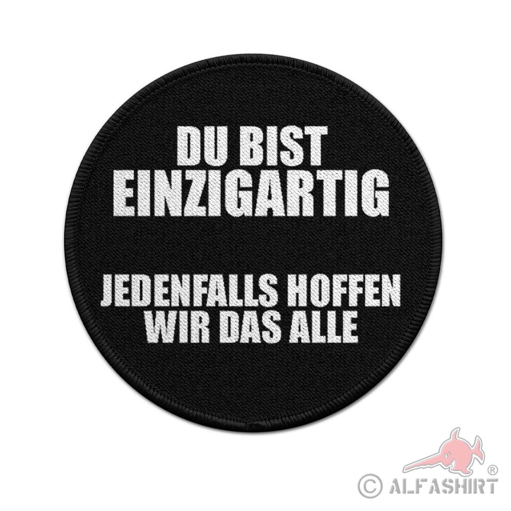 ISSO 9cm Patch You are UNIQUE Hope Individual Sarcasm Fun.#43919