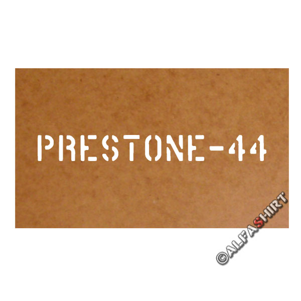 Prestone 44 stencil oil carton painting template 5,2x22cm # 15213
