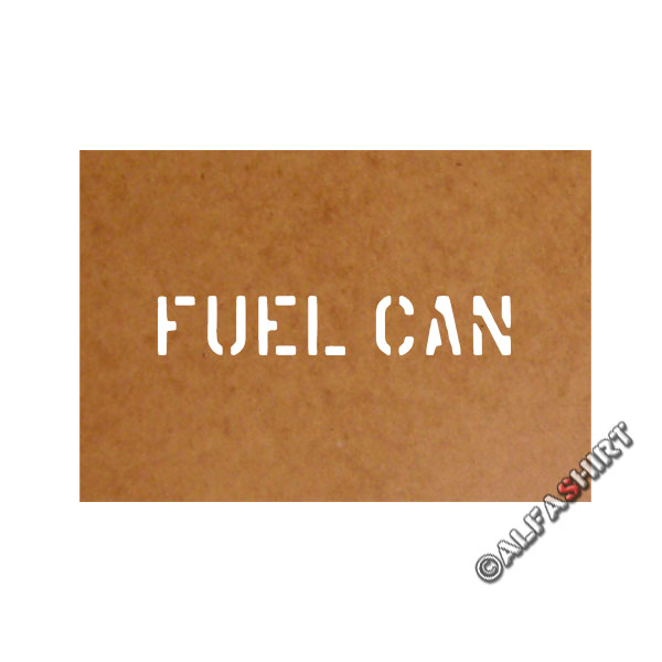 Fuel Can stencil Bundeswehr oil carton painting template 2,5x11cm # 15171
