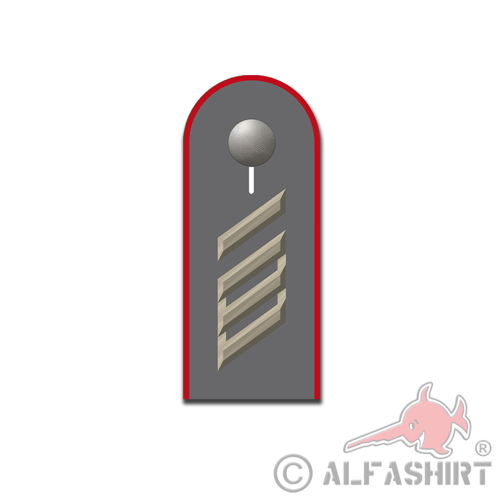 Aufkleber Stabsgefreiter Schulterklappe Bundeswehr Dienstgrad Rang 10x4cm #A5416