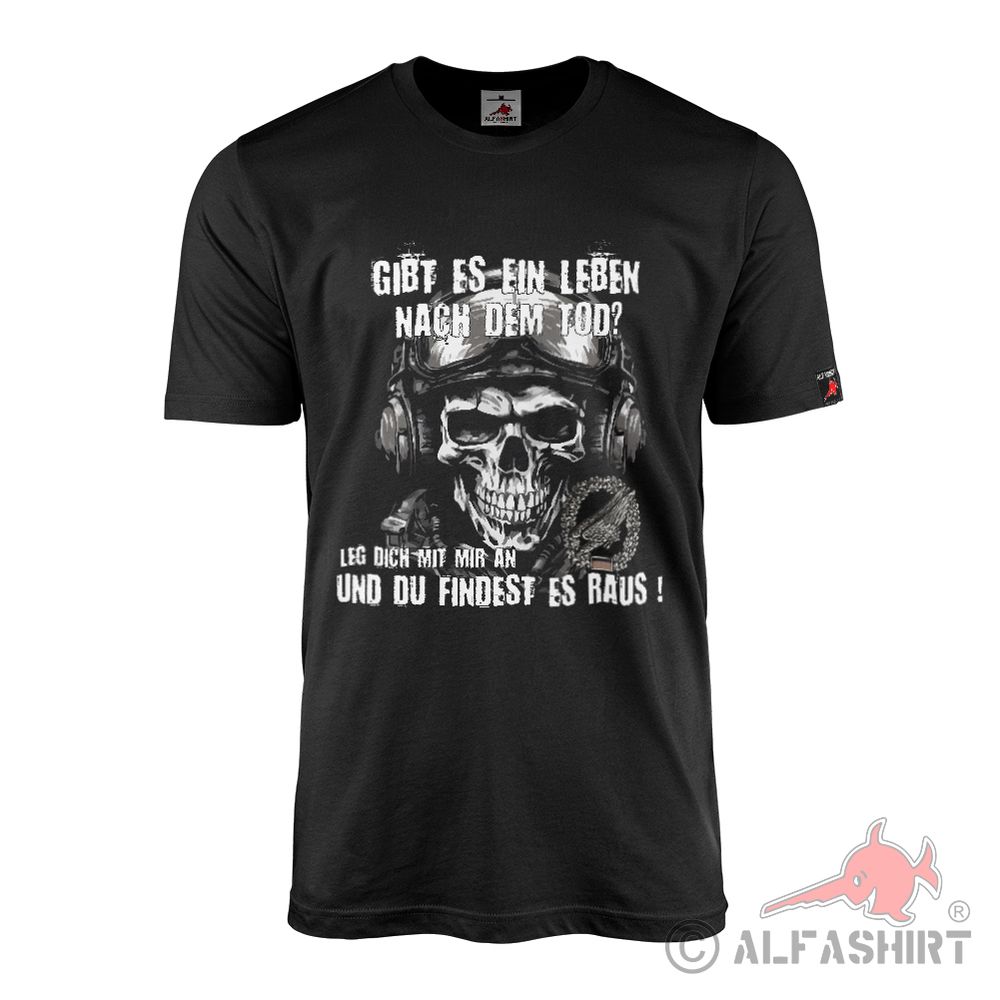 Fallschirmjäger Skull Leben Spruch Motto Bundeswehr Soldat T-Shirt #45392