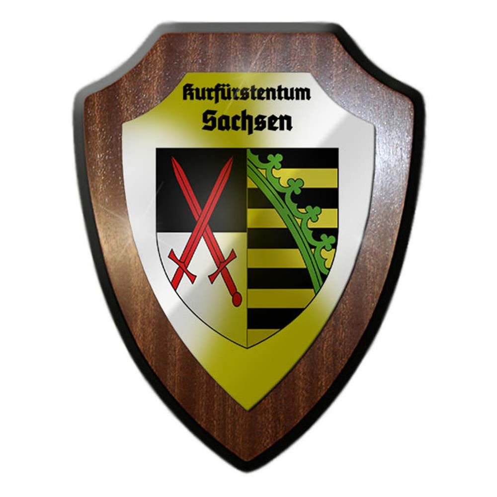 Wappenschild Kurfürstentum Sachsen Abzeichen Wappen Kursachsen  #24788