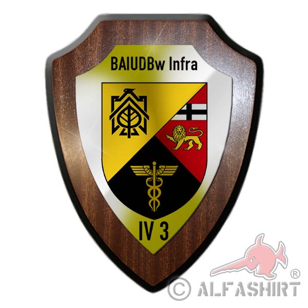 Heraldic shield BAIUDBw Infra IV 3 Federal Office Infrastructure Protection # 30042
