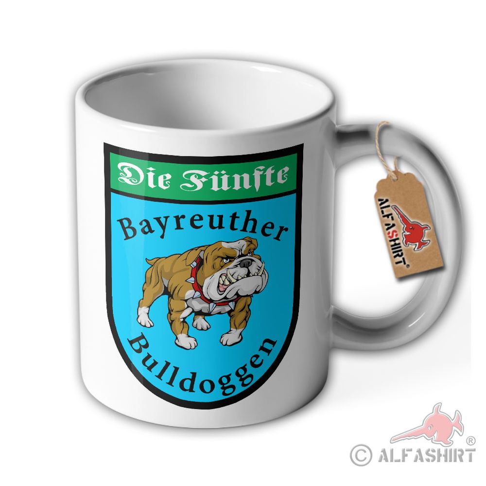 Tasse Bayreuther Bulldoggen Die Fünfte Abzeichen LW Bayreuth  LwAusbRgt#35643