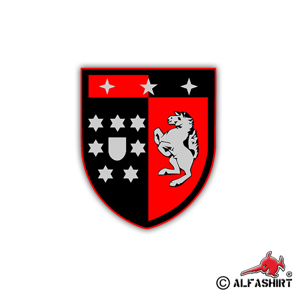Sticker PzBtl 203 Coat of Arms Tank Battalion Badge 7x6cm A1227