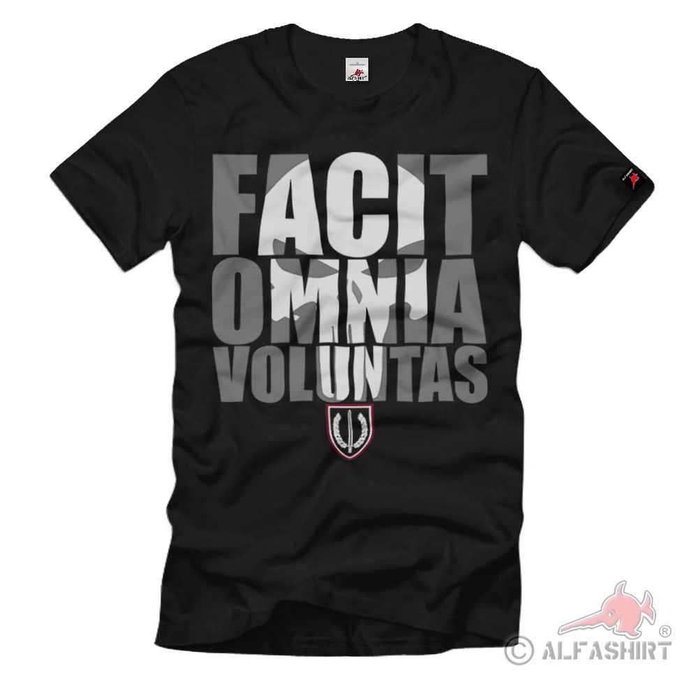 facit omnia voluntas KSK Command Special Forces Spruch der Wille T-Shirt # 36937