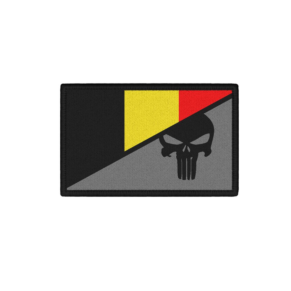 Belgium skull normal Airsoft Patriot Brussels Belgian Armed Forces Patch # 27661