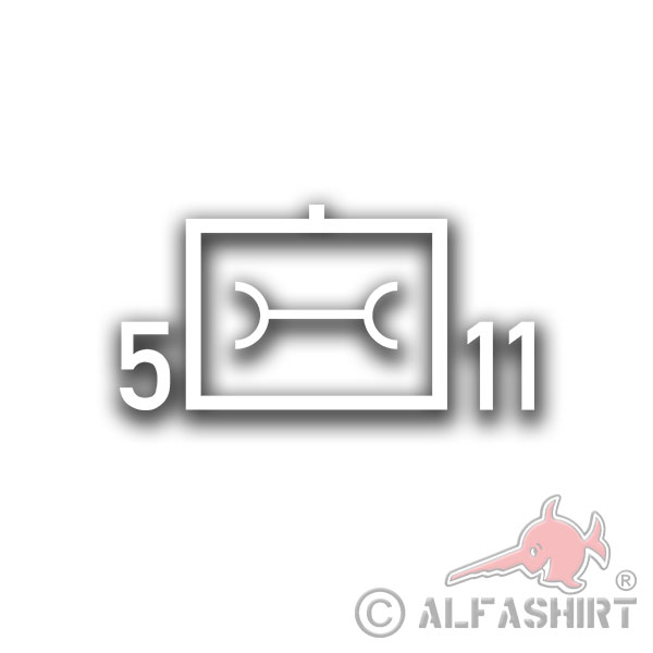 5 InstBtl 11 Tactical Sign Bundeswehr Repair Battalion 28x14cm # A4534