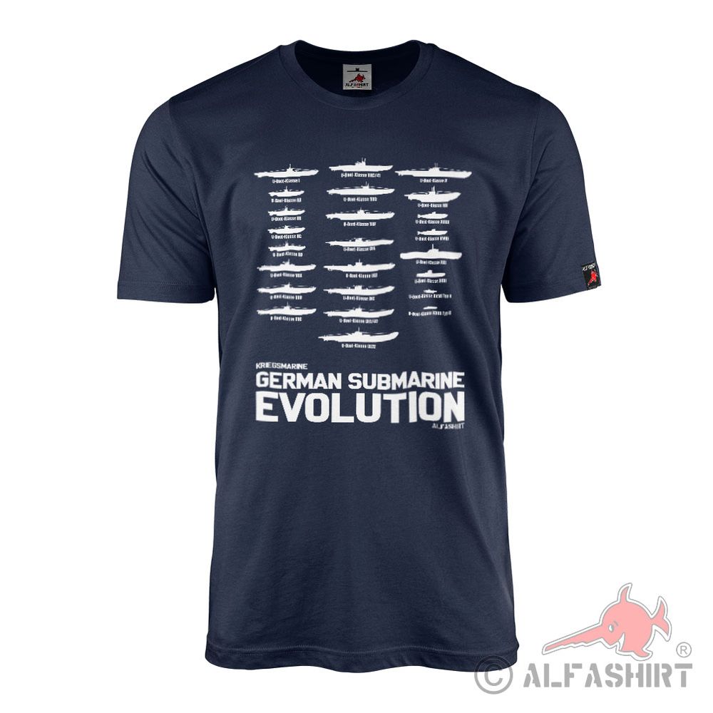 T-Shirt German Submarine Evolution U-Boot Upgrade Weiterentwicklung#42315