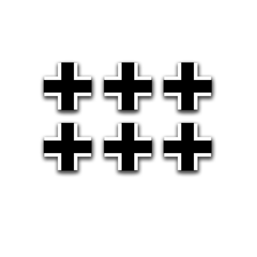 Military Cross Sticker Bundeswehr Crest Badge 6x 2x2cm A5046