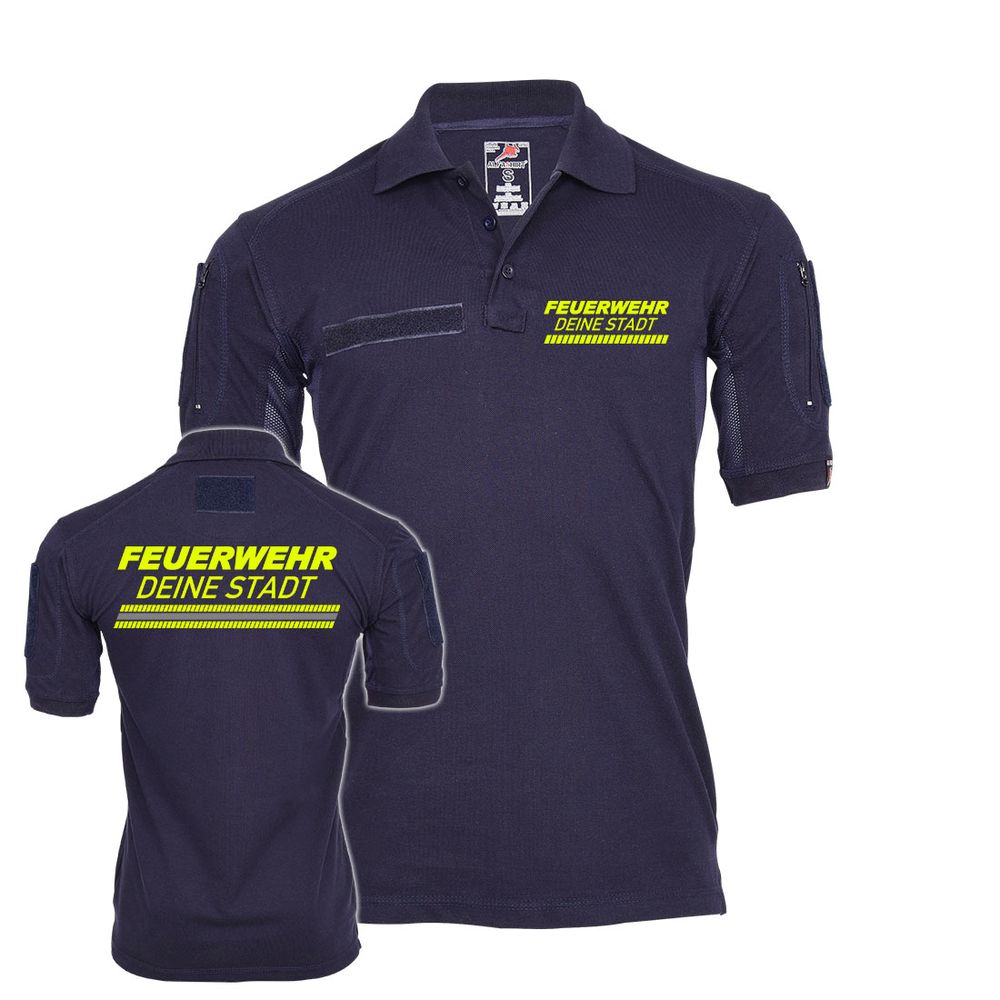 Feuerwehr Tactical Polo Ortsnamen personalisiert individuell Stadt #47198