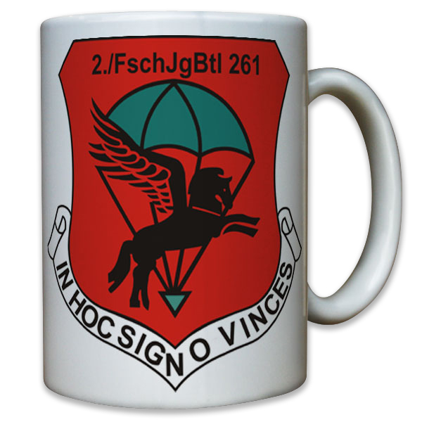 2 FschJgBtl 261 Pegasuskompanie Fallschirmjägerbataillon Lebach - Tasse #10480 T
