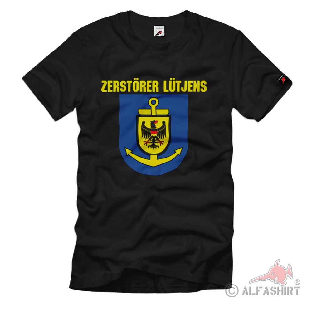 Lütjens Type 2 D185 Navy Crests Badge Federal Navy Ship T Shirt # 15972