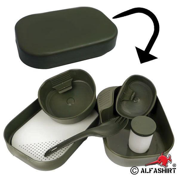 Wildo CAMP A BOX Geschirr + Besteck Survival Camping Outdoor Zelten EPA #17137