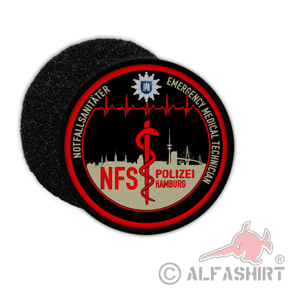 Notfallsanitäter Polizei Hamburg  Uniform Abzeichen NFS Police Medic #31619