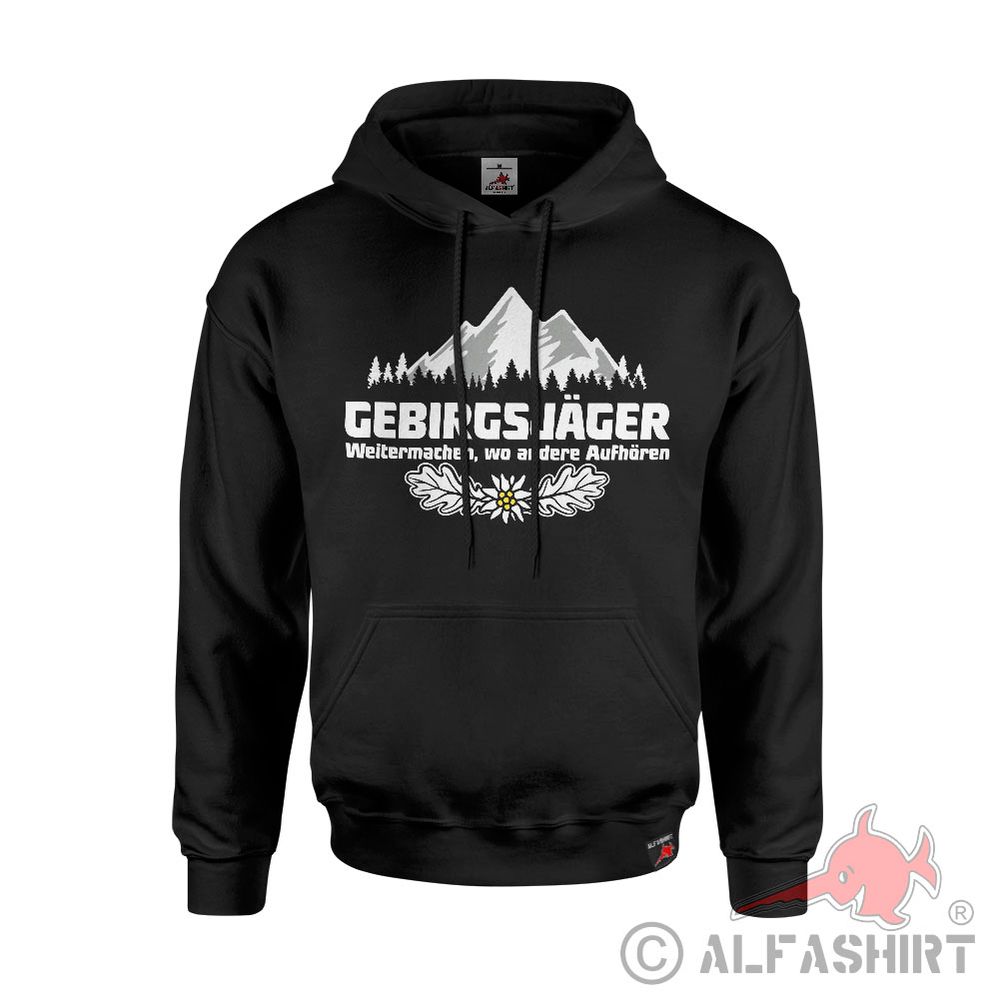 Hoodie Gebirgsjäger Bundeswehr Alps Edelweiss Mountain Pullover #44038