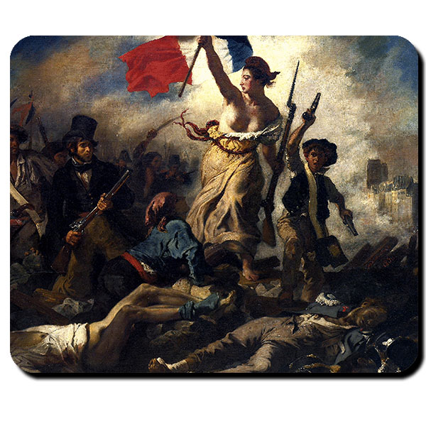 Freiheit für das Volk Pariser Aufstand Gemälde Julirevolution Mauspad #16159
