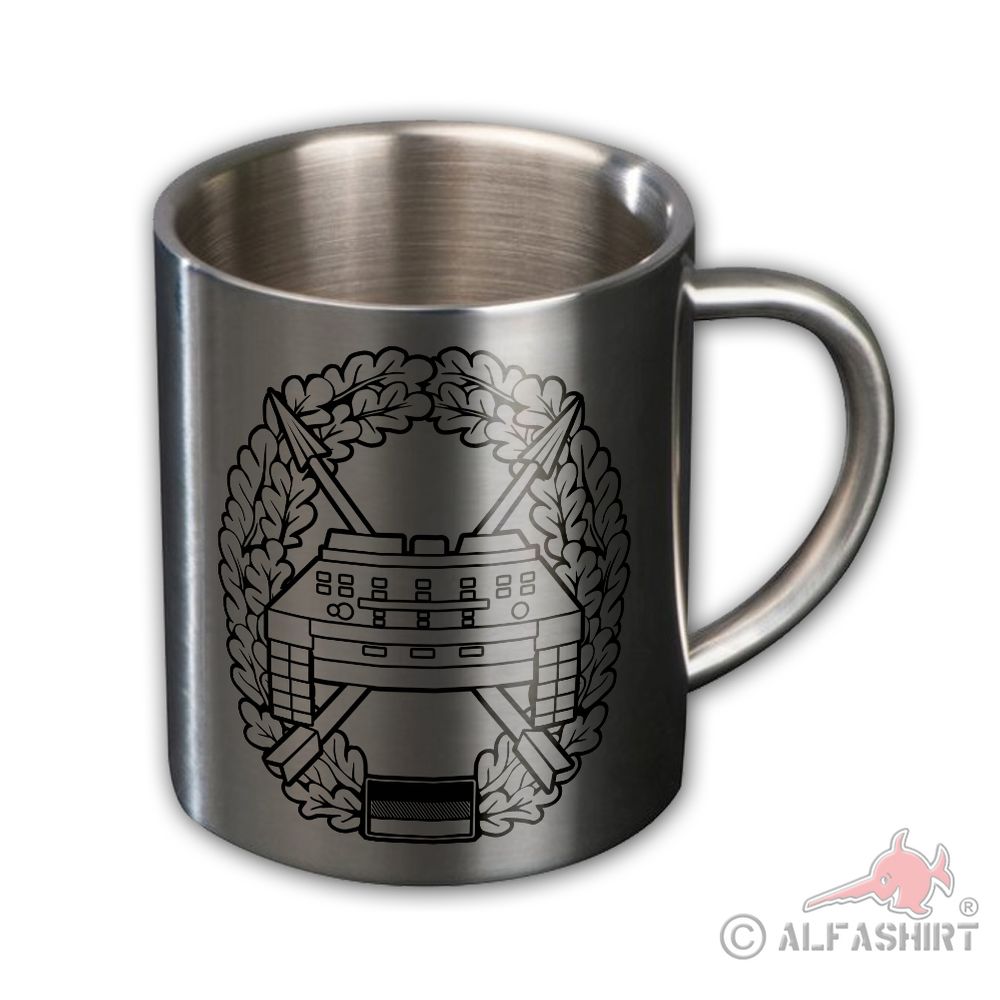Metallbecher Panzerjäger Bundeswehr Barettabzeichen Heer #44025