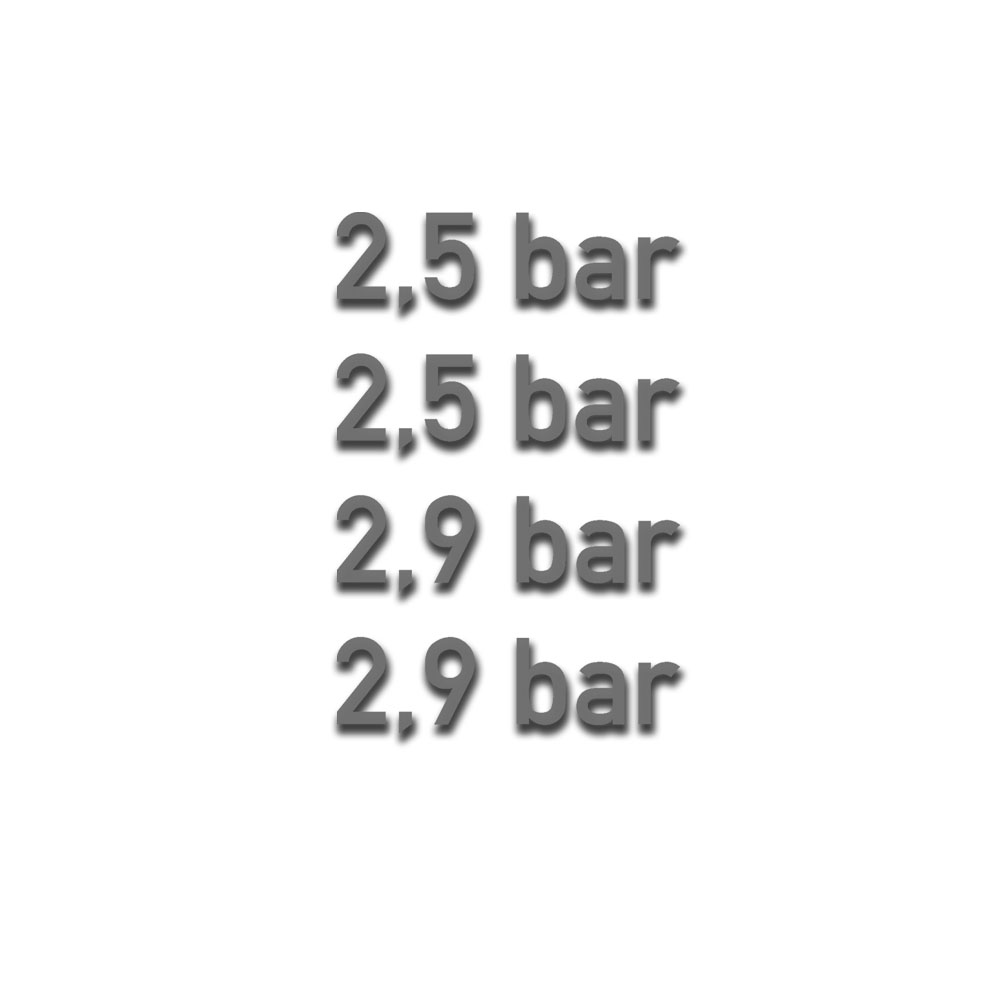 Tire pressure sticker 2.5 and 2.9 bar 4.5x1.3cm #A5899