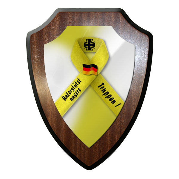 Wappenschild - Gelbe Schleife Solidarität Bundeswehr Bw #10015