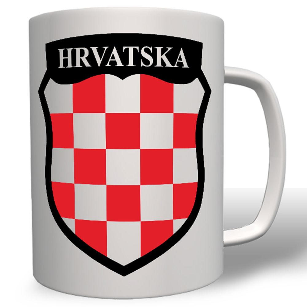 Republic of Croatia HRVATSKA Coat of arms Flag Zagreb Cup # 5221