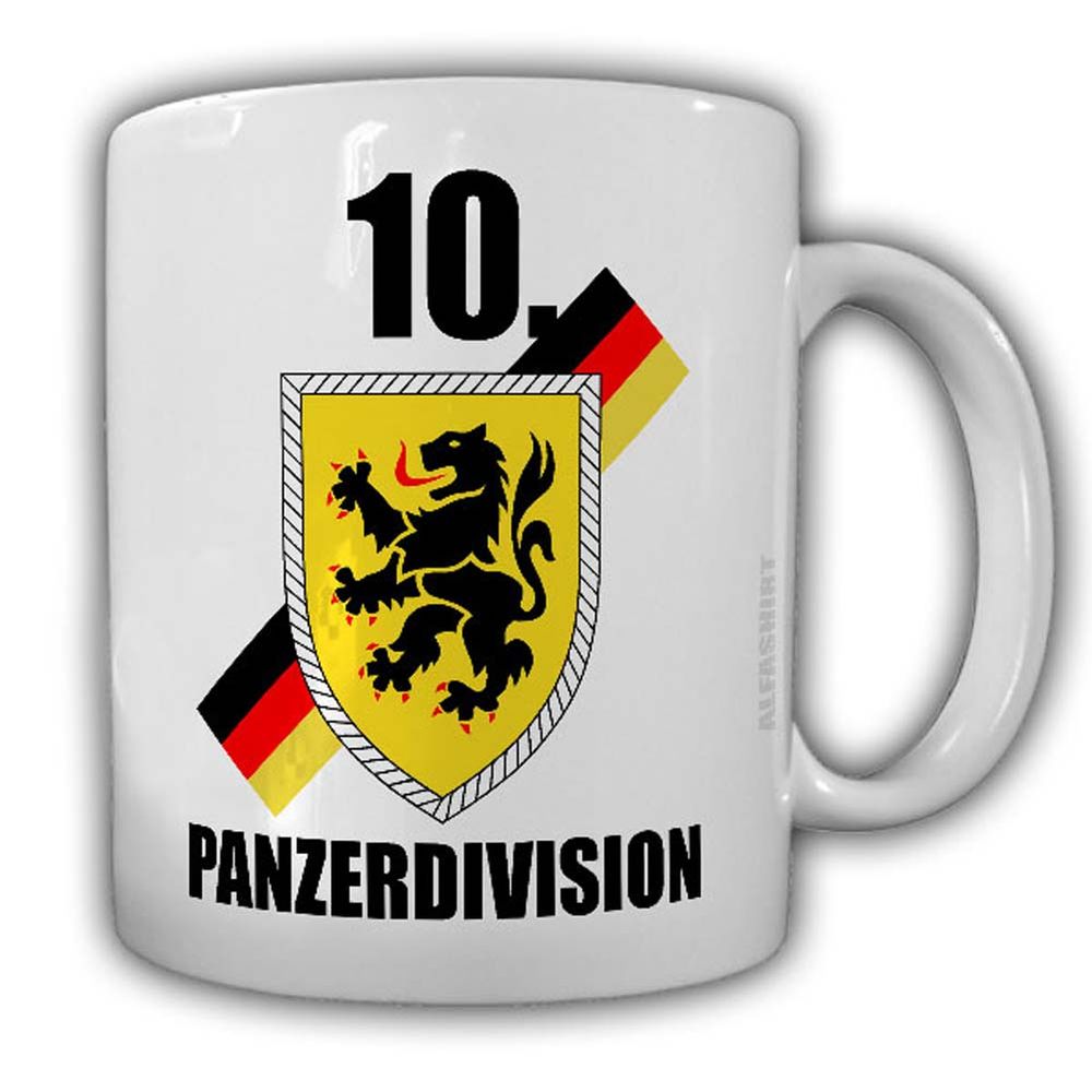 Tasse 10 Panzerdivision PzDiv Panzer Division Bundeswehr Abzeichen Wappen #24477