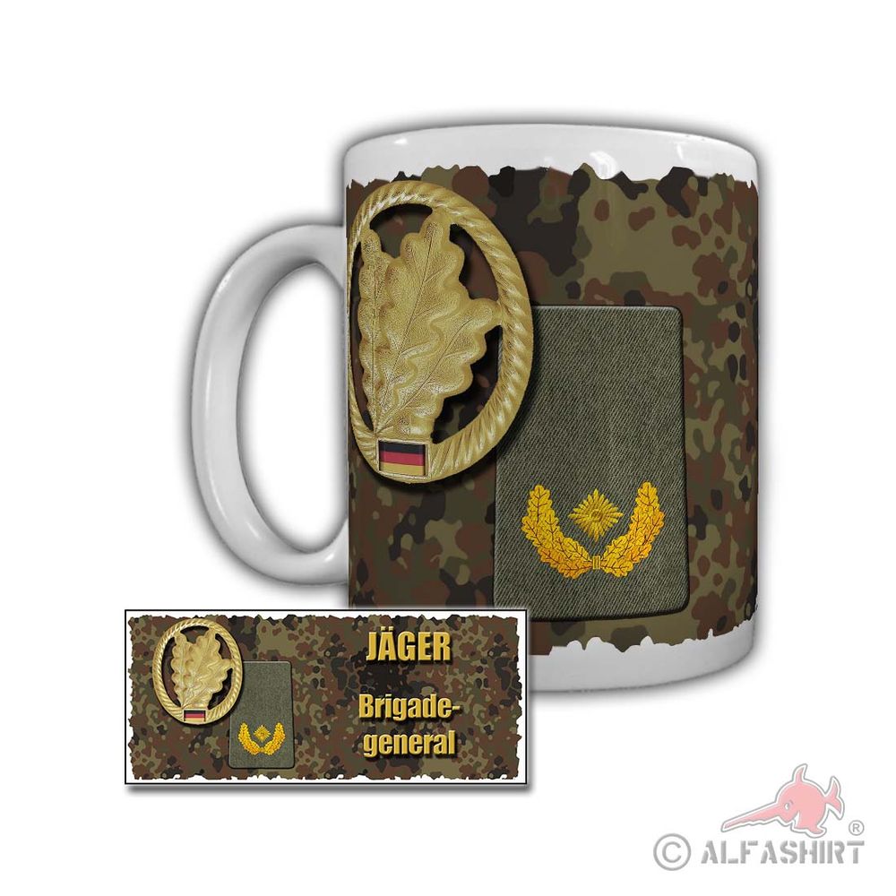 Tasse Jäger Brigadegeneral HSchBrig 40 Hagenow Schwerin BrigGen BG OF #29726