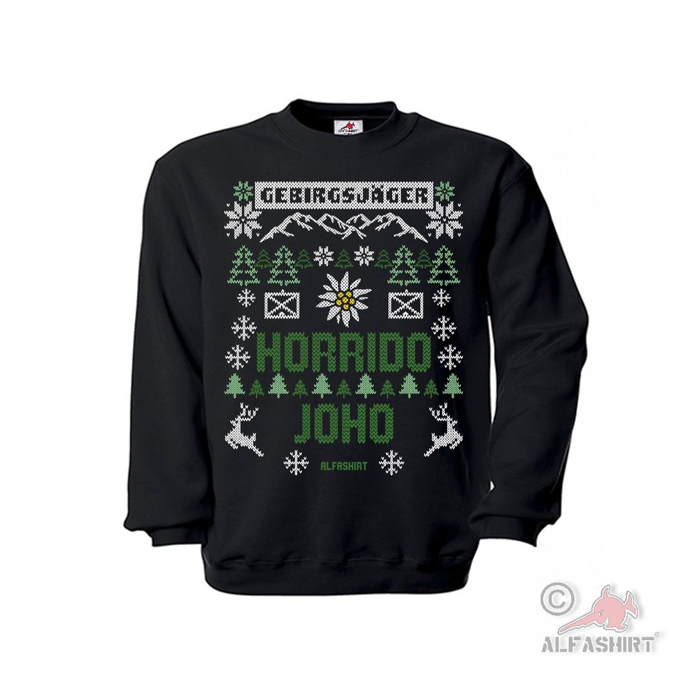 Pulli X-Mas Gebirgsjäger BW Bundeswehr Horrido Joho Weihnachten Pullover#45527