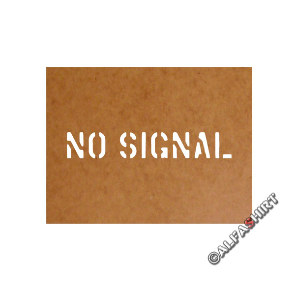No Signal stencil Bundeswehr oil carton painting template 2,5x16cm # 15133