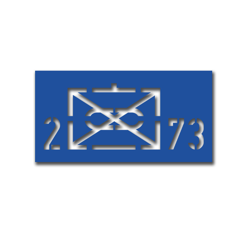 Lackierschablone Aufkleber Taktisches Zeichen 24x10cm 2 Kompanie #A6257