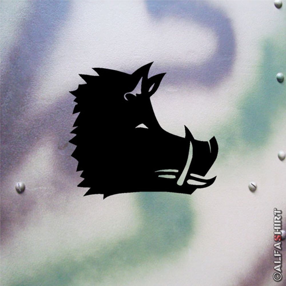 Aufkleber/Sticker Wildschwein Keiler Wilde Sau Kopf Jäger Förster 10x9cm #A512
