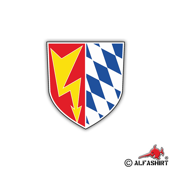 Sticker FmBtl 4 Coat of Arms Badge Battalion BW 7x6cm A1271