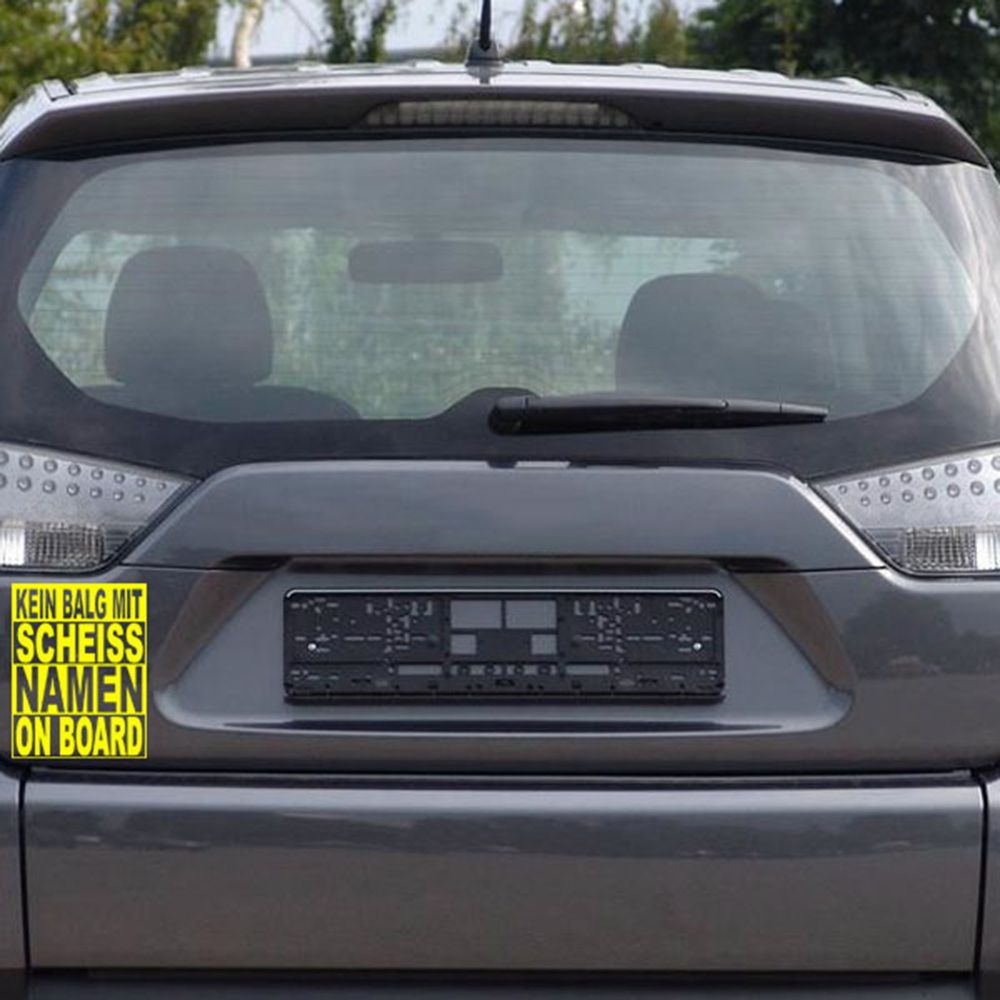 Sticker No bellow with SCHE name on board Fun Humor Baby 18x4cm # A104