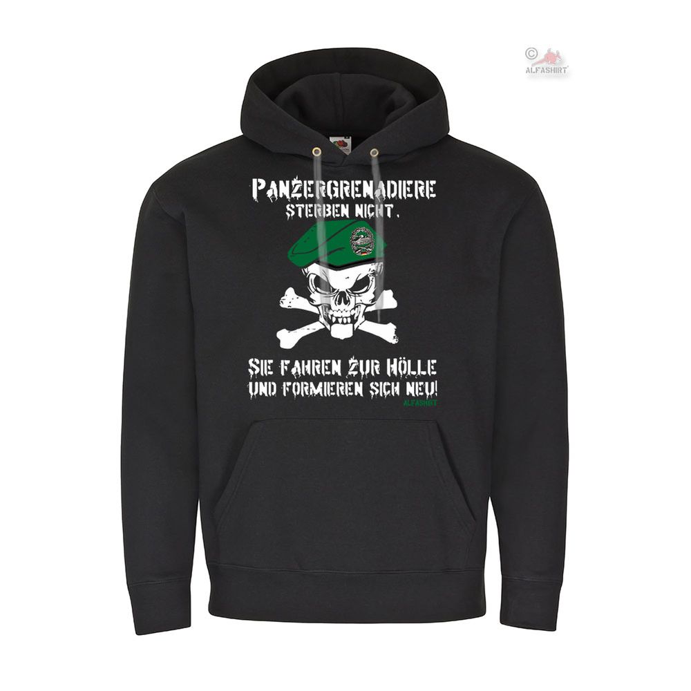 Panzergrenadiere sterben nicht fahren zur Hölle fomieren sich NEU Hoddie #20041