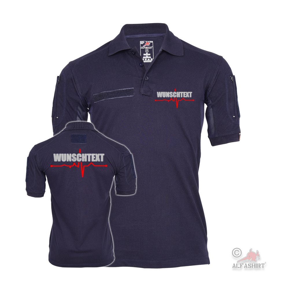 Tactical Polo QRS Wunschtext Reflektierend Zivil Privat Mediziner Arzt #41180