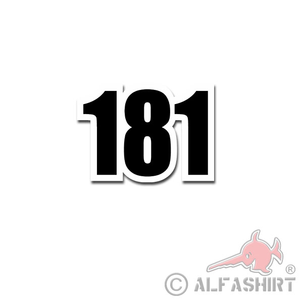 TYPE 181 Number Number Sticker suitable for VW bucket Kübelwagen 10x7cm # A3681