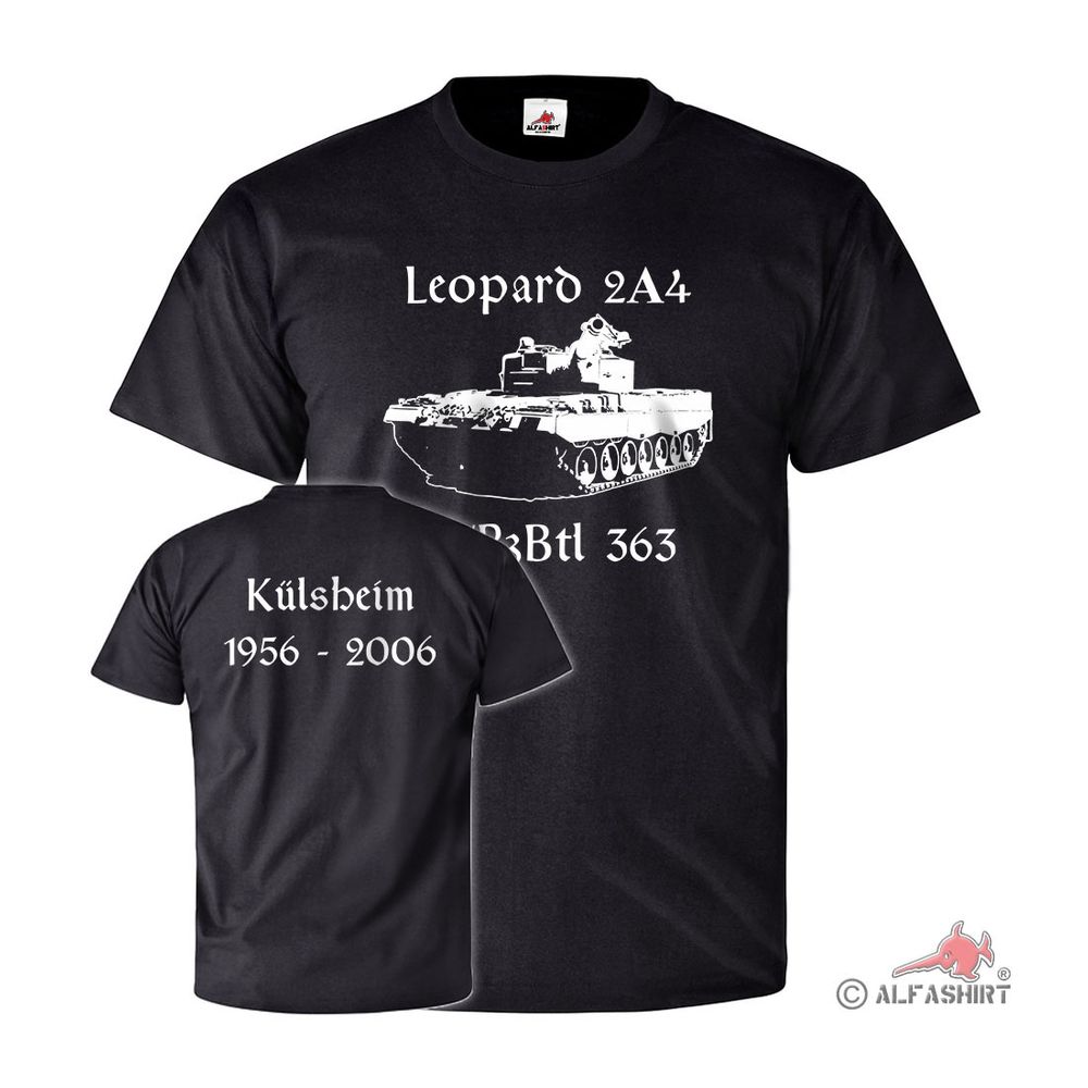 4 PzBtl 363 Leo 2A4 Tank Battle Tank Leo2 Smooth Pipe Cannon - T Shirt # 27323