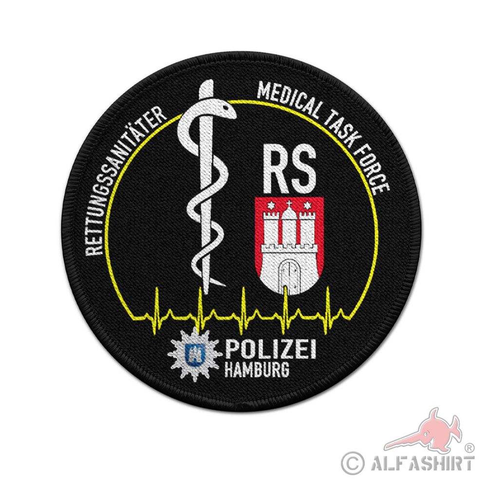 Patch Round Medical Task Force RS Police Hamburg Emergency Paramedic #38943