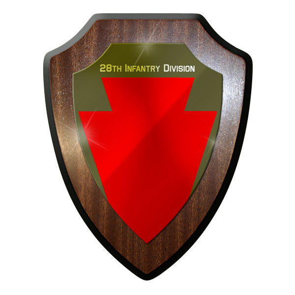 Wappenschild / Wandschild / Wappen - 28th Infantry Division SSI WW2 Wk 2 #10006
