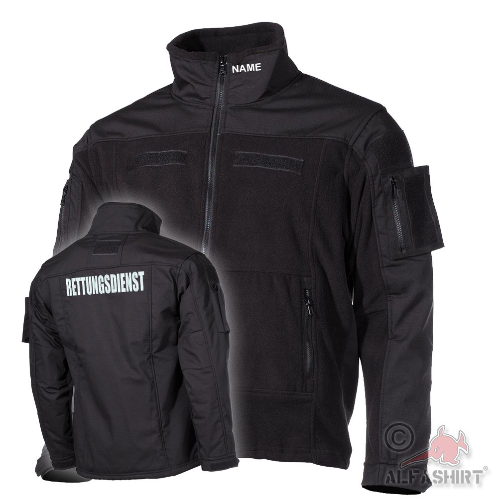 Kommando Fleecejacke Rettungsdienst gestickt Notarzt Krankenwagen #44028