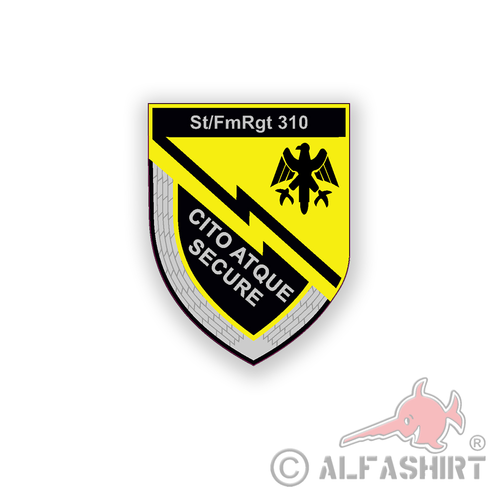 St-FmRgt 310 Stab Fermelde Regiment Aufkleber Sticker Koblenz Funker 7x5cm#A4455