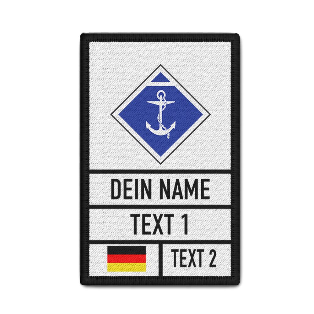 Rank Patch personalisiert taktisches Feuerwehr Hilfswerk Person 9,8 x 6 cm#47618