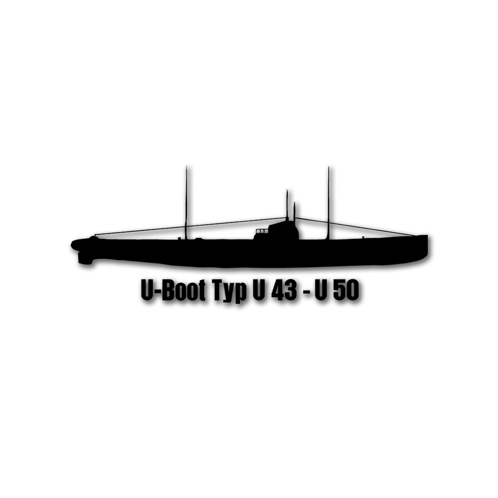 Wandtattoo Serie Typ U43 - U50 Patrouille Patrol 3 Flotille Danzig #A6182