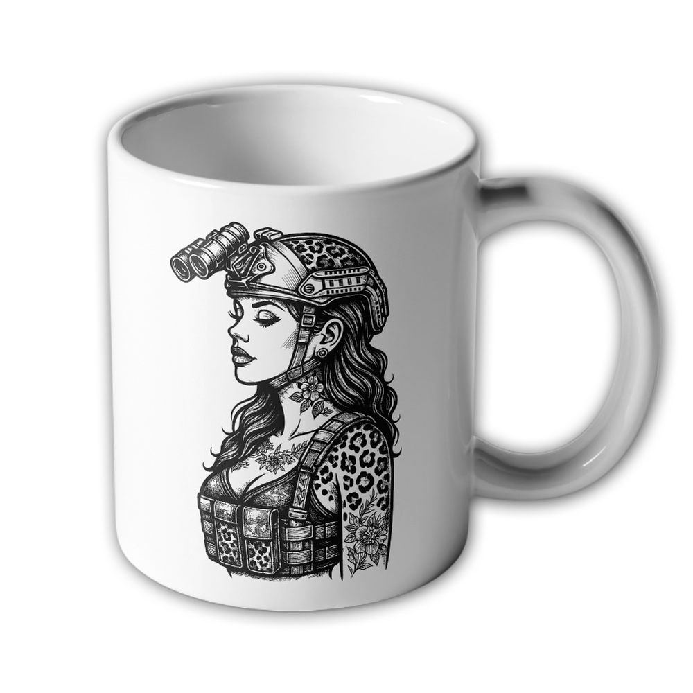 Mug Tattoo Operator Girl Sexy Leopard Pattern Bundeswehr NSG Mug #46466