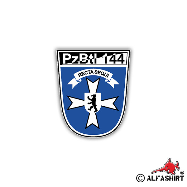 Sticker PzBtl 144 Coat of Arms Badge BW Tank Battalion 7x6cm A1249