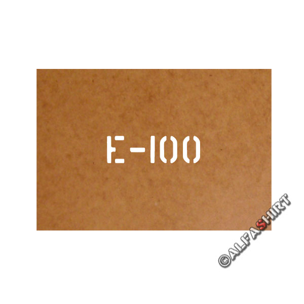 E-100 stencil Schablone Ölkarton Lackierschablone 2,5x8,5cm #15195